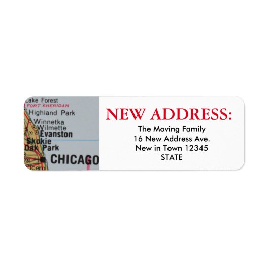 Chicago New Address Label (Vorne)