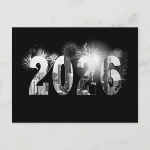 Chicago New Year 2026 Business Danke Postkarte
