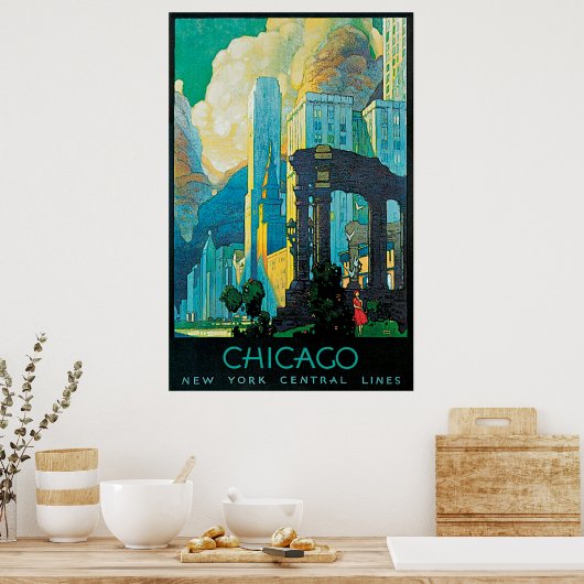 Chicago New York Central Lines Travel Poster (Küche)