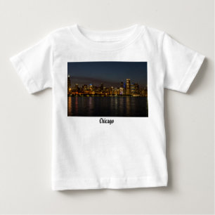 Chicago Night Cityscape Baby T-shirt
