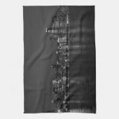 Chicago Night Cityscape Grayscale Geschirrtuch (Vertikal)