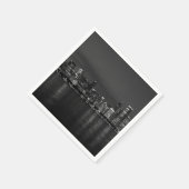 Chicago Night Cityscape Grayscale Serviette (Ecke)
