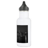 Chicago Night Cityscape Grayscale Trinkflasche (Rechts)