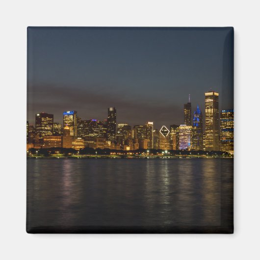 Chicago Night Cityscape Magnet (Vorne)