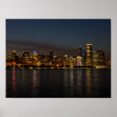 Chicago Night Cityscape Poster (Vorne)