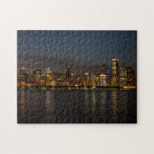 Chicago Night Cityscape Puzzle (Horizontal)
