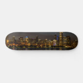 Chicago Night Cityscape Skateboard (Horizontal)