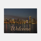Chicago Night Cityscape Welcome Doormat Fußmatte (Vorderseite)