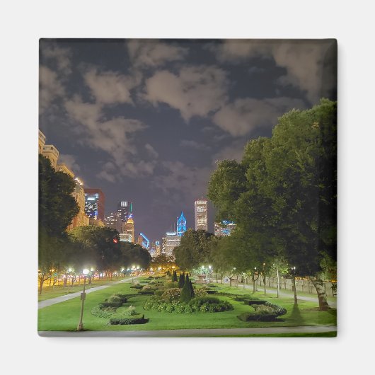 Chicago Night Sky Magnet (Vorne)