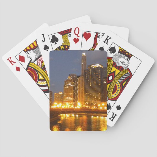 Chicago Nights Playing Cards Spielkarten (Rückseite)