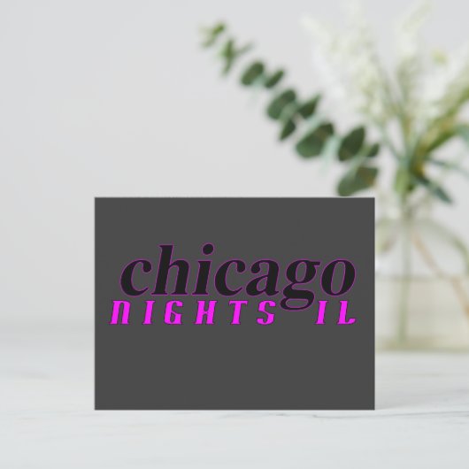 Chicago Nights Postkarte (Stehend Vorderseite)