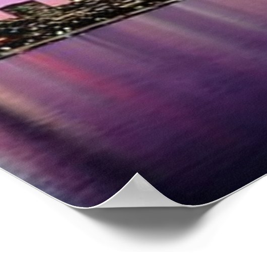 Chicago Nitetime Skyline Poster (Ecke)