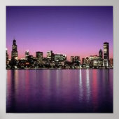 Chicago Nitetime Skyline Poster (Vorne)