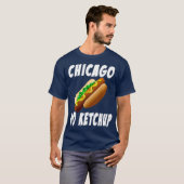 Chicago No Ketchup Hot Dog T-Shirt (Vorne ganz)
