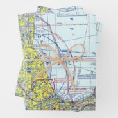 Chicago O'Hare Aeronautical Chart Geschenkpapier Set (Beispiel)