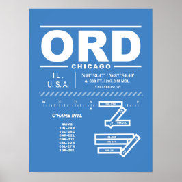 Chicago O'Hare International Airport ORD Poster