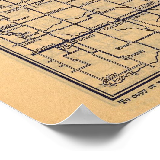 Chicago, Omaha, Kansas City Poster (Ecke)