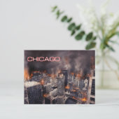 Chicago on Fire Postcard Postkarte (Stehend Vorderseite)