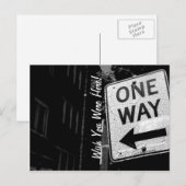 Chicago One Way Postkarte (Vorne/Hinten)