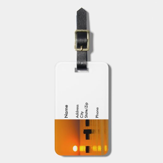 Chicago Orange Galore Morning Gepäckanhänger (Vorderseite vertikal)