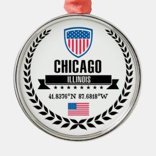 Chicago Ornament Aus Metall