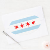 Chicago Ovaler Aufkleber (Umschlag)