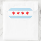 Chicago Ovaler Aufkleber (Tasche)