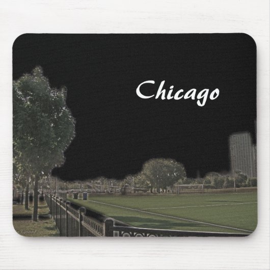 Chicago Park Blackned Skies Mousepad (Vorne)