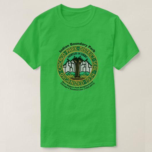 Chicago Park District, Indian Boundary Park Zoo T-Shirt (Design vorne)