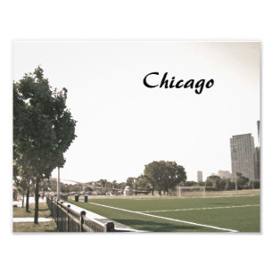 Chicago Park in Sepia-Tönen Fotodruck