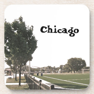 Chicago Park in Sepia-Tönen Untersetzer