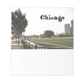 Chicago Park in Sepia Tones Notizblock (Vorderseite)