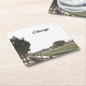 Chicago Park in Sepia Tones Rechteckiger Pappuntersetzer (angewinkelt)