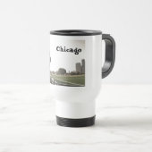 Chicago Park in Sepia Tones Reisebecher (VorderseiteRechts)