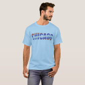 Chicago patriotische Farben T-Shirt (Vorne ganz)