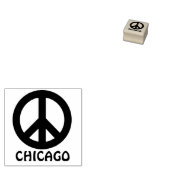 Chicago Peace SIGN Gummistempel (Stempel)