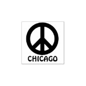 Chicago Peace SIGN Gummistempel (Prägung)