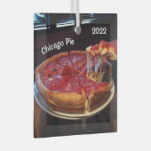 Chicago Pie Deep Dish Ornament Aus Glas (Vorderseite Rechts)