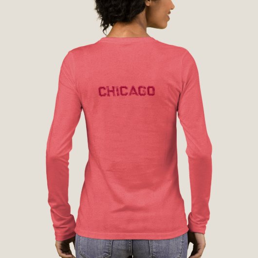 CHICAGO Plum Graphic T - Shirt (Rückseite)