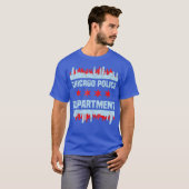 Chicago Police Officer Chicago Flag Skyline T-Shirt (Vorne ganz)