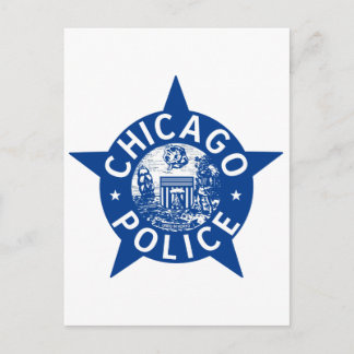 Chicago Police VINTAG STAR Postkarte