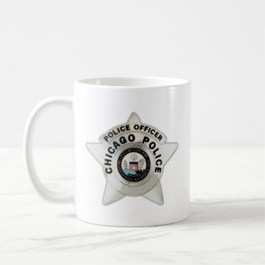 Chicago-Polizei-Abzeichen Kaffeetasse (Links)