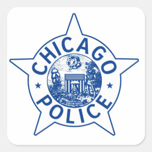 Chicago Polizei (VINTAGE) Quadratischer Aufkleber