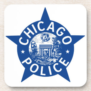 Chicago Polizei VINTAGE STAR Getränkeuntersetzer