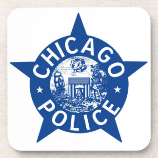 Chicago-Polizei VINTAGER STERN Getränkeuntersetzer