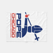 Chicago Pope Leo Fleecedecke (Vorderseite (Horizontal))