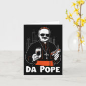 Chicago Pope Leo Xiv Da Pope Funny Meme Karte (Gelbe Blume)