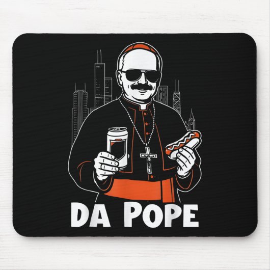 Chicago Pope Leo Xiv Da Pope Funny Meme Mousepad (Vorne)