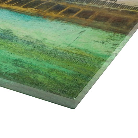 Chicago Postcard Map Cutting Board Schneidebrett (Ecke)