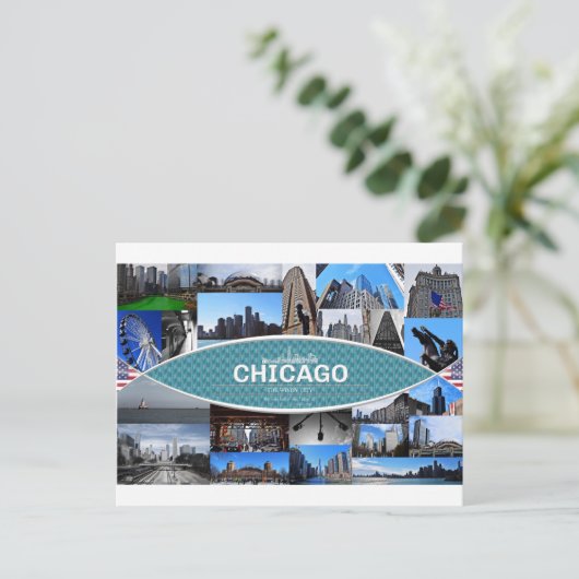 Chicago Postcard Postkarte (Stehend Vorderseite)